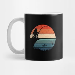 Fishing Bigfoot Sunset Mug